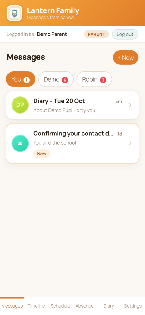 The reply carries on in Messages